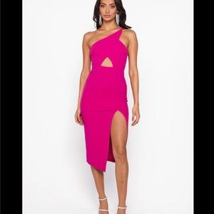 Hello Molly Fuchsia Strapless Dress